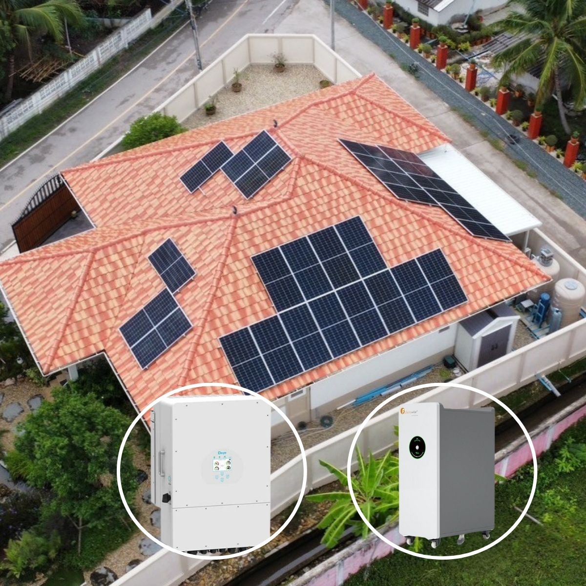 โซลาร์เซลล์ Hybrid ระบบไฮบริด AC Coupling รองรับชาร์จ EV พร้อมแบตเตอรี่สำรองไฟ